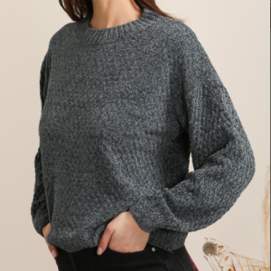 Pull Femme Col Rond – Taille Unique Automne/Hiver | Beige, Taupe, Kaki, Bleu Pétrole, Vert Foncé, Violet Foncé