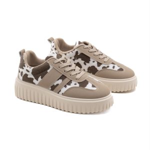 Basket Femme Imprimé Vache – Baskets Tendance Motif Cow Print – Tailles 36 à 41