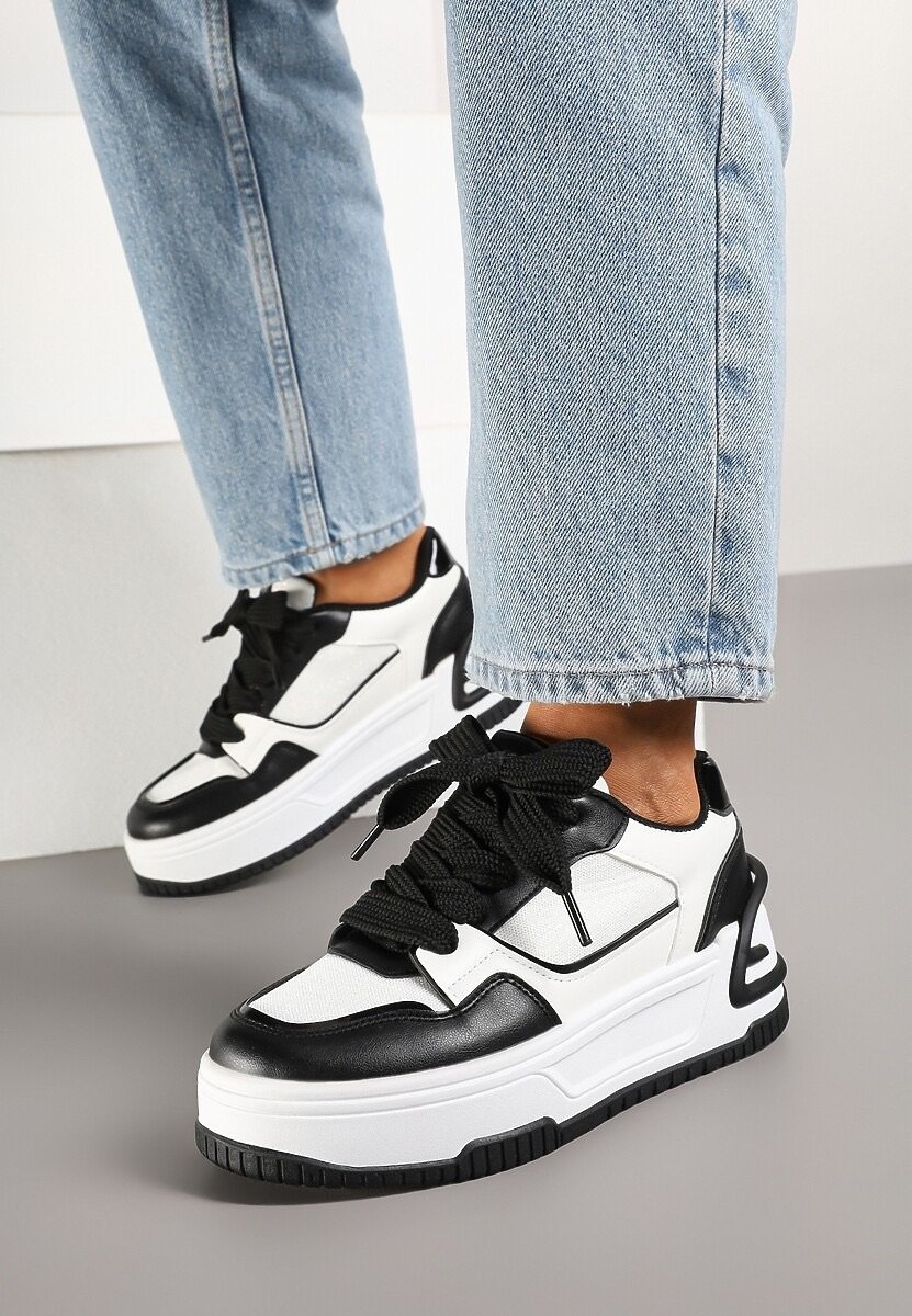 Baskets Femme Noir et Blanc – Confort & Style | Tailles 36 à 41