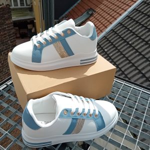 Basket femme tendance  bleu blanc 37 38 39