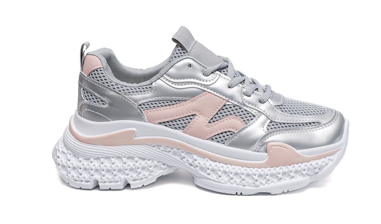 Basket Femme Silver Rose – Style Moderne & Confort – Tailles 36 à 41