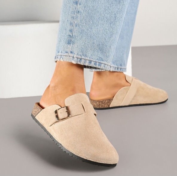 Mules Femme Beige – Confort & Élégance – Tailles 39, 40, 41