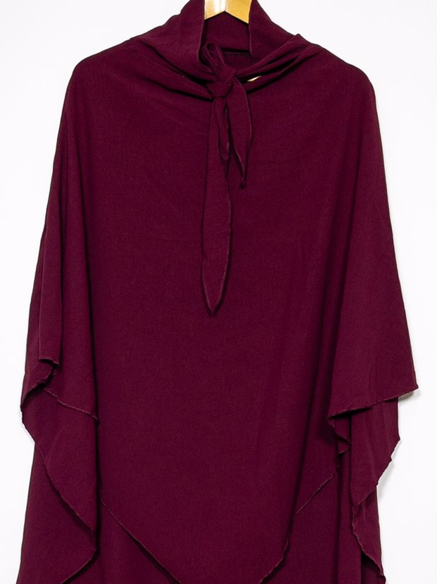 Khimar Long en Jazz – 135 cm – Coupe Ample & Tissu Infroissable (Taille Unique) – Image 3