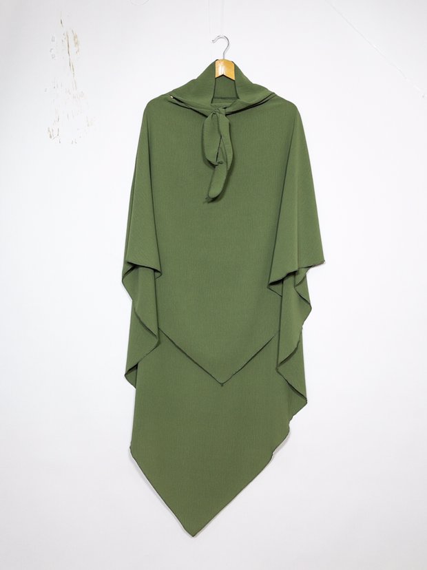 Khimar Long en Jazz – 135 cm – Coupe Ample & Tissu Infroissable (Taille Unique) – Image 2