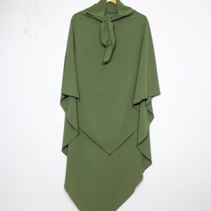 Khimar Long en Jazz – 135 cm – Coupe Ample & Tissu Infroissable (Taille Unique)