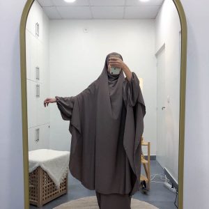 Jilbab 2 Pièces Soie de Médine - Jupe & Cape Longue