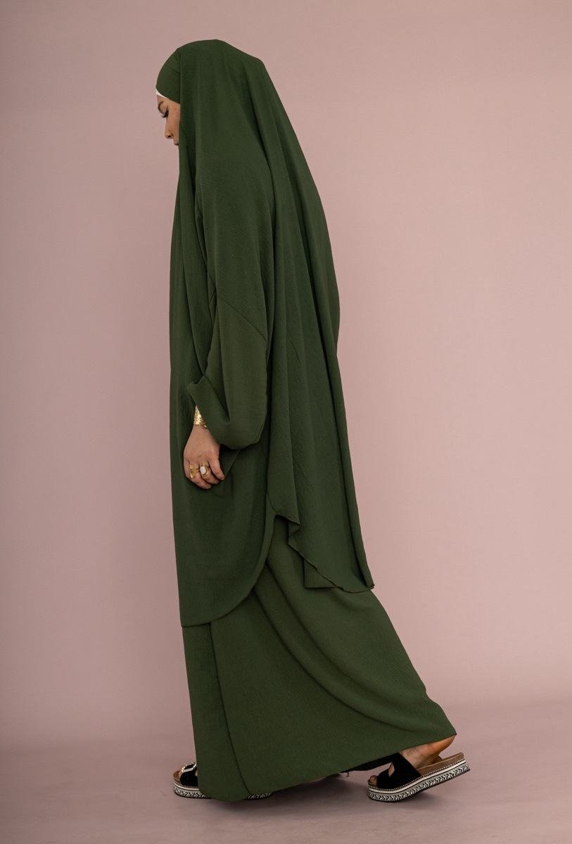 Ensemble Jilbeb 2 Pièces Jazz – Jupe & Cape – Taille Unique (du 36 au 52) - Image 2