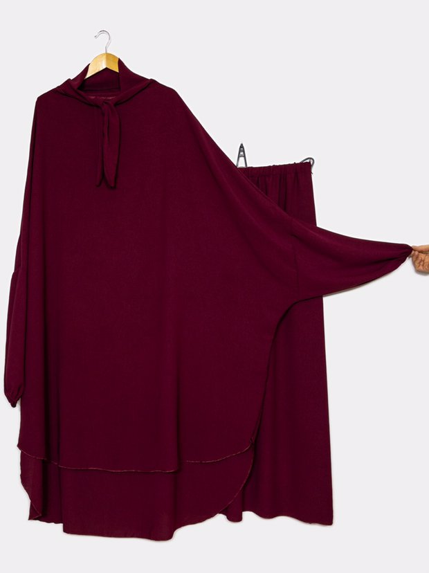 Ensemble Jilbeb 2 Pièces Jazz – Jupe & Cape – Taille Unique (du 36 au 52) - Image 3