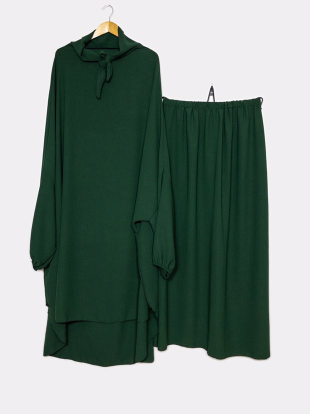 Ensemble Jilbeb 2 Pièces Jazz – Jupe & Cape – Taille Unique (du 36 au 52) - Image 4