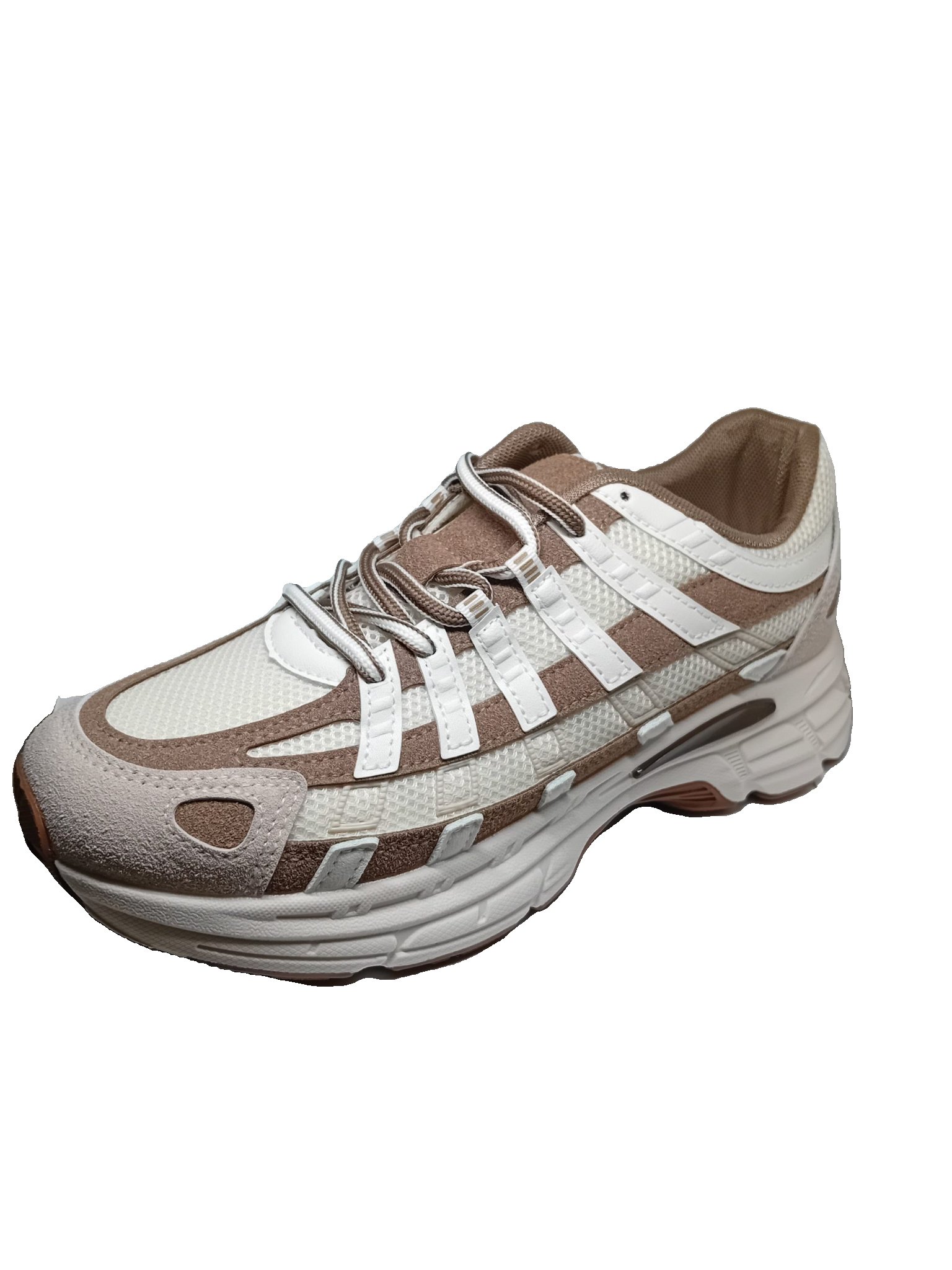 Basket Femme Marron & Blanc – Look Chic – Tailles 36 à 41 – Image 3