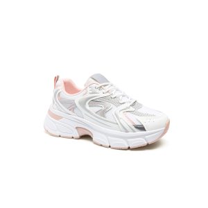 Basket femme blanc rose